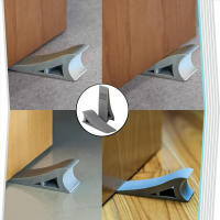 1Pcs Safety Silicone Door Stop Stoppers Block Wedge Doorstops Door Stopper Home Office Door Rear Retainer Anti-collision Stop Decorative Door Stops