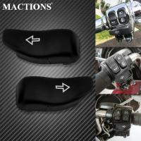 2Xmotorcycle Turn Signal Extension Caps Switch Button Extended Cover For Harley Tou Street Electra Glide Road King 2014-2021