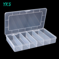 ?【Lowest price】YKS กล่องเก็บของสี่เหลี่ยม6ช่องกล่องใสพลาสติก PP กล่องใส่เหยื่อตกปลา
