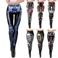 [HOT HULXOIQQQEWV 573] 2021ใหม่ราคาถูก Punk Womens ฟิตเนส Legging Sugar Skull Leggings สำหรับหญิงสาวสีชมพูพิมพ์ออกกำลังกาย Fantastic Party กางเกงข้อเท้า