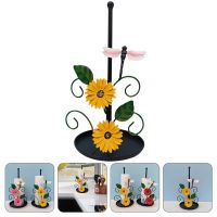 Paper Towel Roll Holder Stand Rack Standing Tissue Room Dispenser Storage Gift Kitchen Toilet Organizer Napkin Dish Rod Flower Toilet Roll Holders