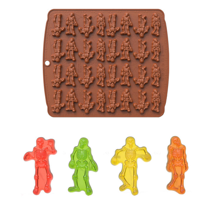 32-cavity-mold-kitchen-baking-accessories-silicone-mold-candy-mold-halloween-chocolate-mold-skeleton-gummy-mold-cookie-molds