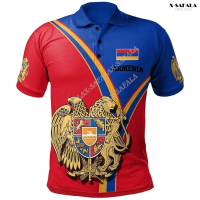 Armenia flag color 2023 of arms 3D full print polo POLO shirt New polo shirt