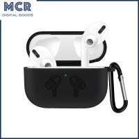 MCR For AirPods Pro Silicone Pouch Anti-fall Anti-scratch Shockproof Cover with Keychain Hook