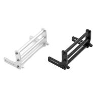 2 Pcs Metal Front Bumper Universal for 1/10 RC Crawler TRX4 SCX10 SCX10 II 90046 90047 Upgrade Parts,Black and Silver