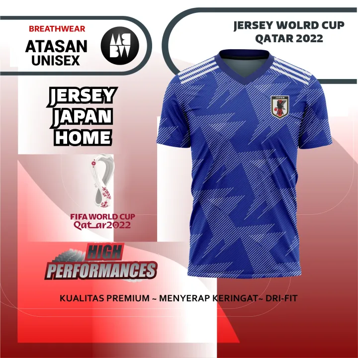 Jersey Atasan Kaos Tim Jepang Home Biru World Cup Qatar 2022 edisi
