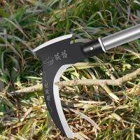 Sickle Handheld Double Head High Manganese Steel Scythe Axe Wood Chopping Trees Cutting Grass Machete Weeding Agricultural Tools