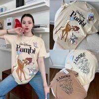 ✨New✨”Bamby &amp; J’adore T-shirt”????(320฿ฟรีส่ง) เสื้อยืดลายใหม่ ตัวนี้เนื้อผ้าดี ไม่เคยทำให้ผิดหวังอยู่แล้วคะ bambi