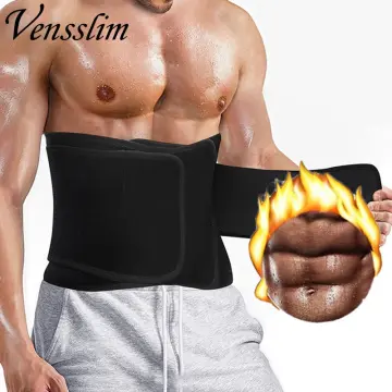 Mens Abdomen Reducer Sauna Body Shaper Fitness Sweat Trimmer Belt