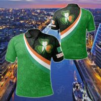 2023 NEW Style Ireland Celtic - Flag With Shamrock Patterns Unisex Adult Polo Shirtsize：XS-6XLNew product，Can be customization