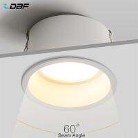 [DBF]No Flickering Deep Glare LED COB Recessed Downlight 5W 7W 12W 15W Round White Ceiling Spot Lights For Aisle Pic Background