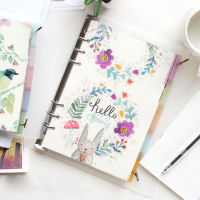 A5 A6 6 Holes Colored Notebook Loose Leaf Transparent PP Separator Pages Notebook Paper Inside Pages Note Books Pads