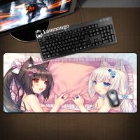 NekoPara เมาส์ Ped อะนิเมะเกมอุปกรณ์เสริมยางแป้นพิมพ์แป้นพิมพ์เครื่องเกม Pc Maus Table แผ่นรองเมาส์ขนาดใหญ่ พรมคอมพิวเตอร์ Xxl