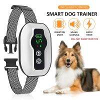 Electric Dog Training Collar Pet Dog Anti Barking Device USB Small Intelligent Waterproof Rechargeable Dogs Pet Remote Control