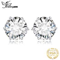 Jewelrypalace Moissanite D สีรวม0.6Ct 1Ct 2Ct 3Ct 4Ct 6Ct S925ตุ้มเงินสเตอร์ลิงหูสำหรับผู้หญิง