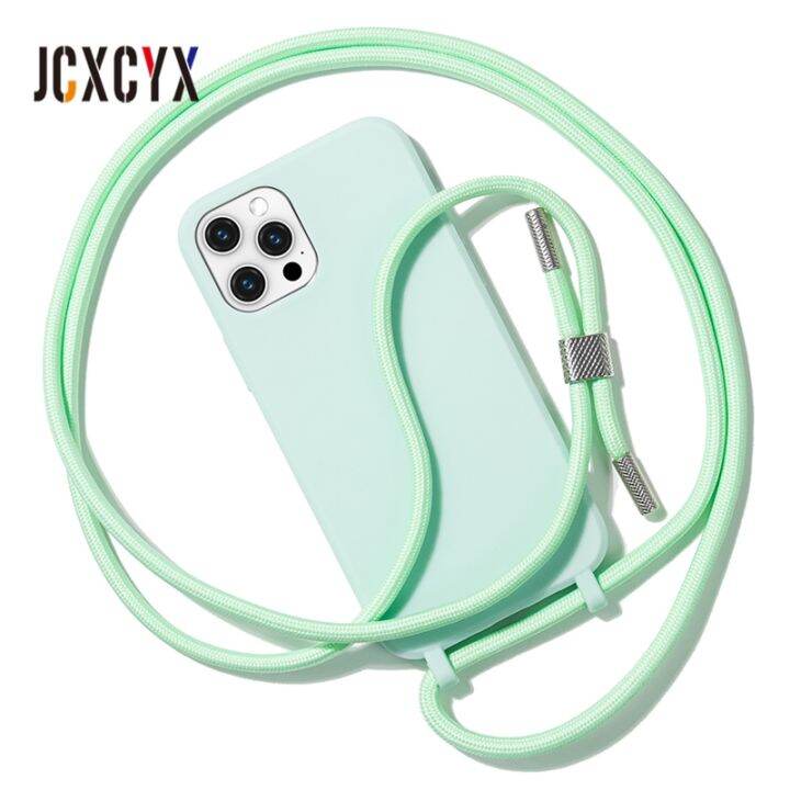 lwf-hot-crossbody-สร้อยคอสายคล้องคอซิลิโคนเหลวเคสโทรศัพท์สำหรับ-iphone-12-11-pro-max-x-xr-xs-7-8-plus-se-20สำหรับ-iphone-11