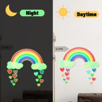ஐ◄ Cartoon Pattern Luminous Wall Stickers Glow In The Dark Stickers Combination Decals For Baby Kids Room Bedroom Home Decoration