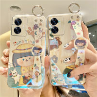 2023เคสโทรศัพท์สุดหรูสำหรับ Realme C55แวว Rhinestone ซิลิโคนปลอกอ่อน C55 Realme NFC พร้อมสายรัดข้อมือดวงอาทิตย์เคสโทรศัพท์มือถือสาว C55 REALME