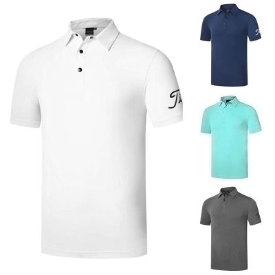 Summer golf short-sleeved mens casual fashion sweat-wicking POLO shirt quick-drying breathable outdoor sports comfortable T-shirt PXG1 Callaway1 Master Bunny Odyssey DESCENNTE Titleist J.LINDEBERG✆∈∋