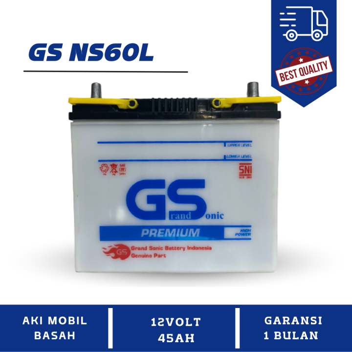 aki mobil GS Grand Sonic NS60L Toyota Vios accu basah | Lazada Indonesia