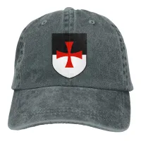 Templar Shield Christian Knight Order Adult Denim Sun Hat Classic Vintage Adjustable Baseball Cap