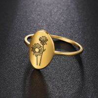 【YF】▩☫  Skyrim 12 Montths Birth Oval Signet Rings Jewelry Birthday