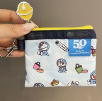 LeSportsac กระเป๋าผู้หญิงซน ~ ซองใส่กุญแจการ์ตูนน่ารักซองใส่บัตรมินิแบบพกพากล่องใส่บัตรอาหารนักเรียน