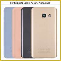 สำหรับ Galaxy A3 A320 2017 A320F ฝาหลังแบตเตอรี่ SM-A320F หน้าจอโทรศัพท์3D ประตูหลังแบบมีกาว + สำหรับเปลี่ยน