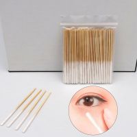 ⊙❃❈ Disposable Small Pointed Cotton Swabs 8CM Pointed Wooden Single-ended Cleaning Swabs Ear Toothpicks Cosmetic Eyebrow Swabs