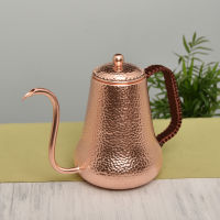 Purple Copper Pot Narrow-Mouth Pot Pure Copper Hand Made Coffee Maker Hand Beat Coffee Brewing Copper Pot water jug