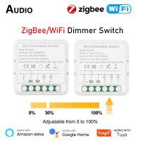 Tuya WiFi Zigbee Smart Dimmer Switch Module Support 2 Way Control LED Lights Dimmable Switch Breaker Work with Alexa Google Home