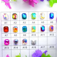 AB colors 4x6mm 6x8mm 8x10mm 10x14mm 13x18mm 18x25mm 18x27mm Rectangle shape Glue on Crystal rhinestone diy accessories trim