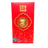 2021 CNY Zodiac Ox Red Packet Gold Foil Cow Gold Coin New Year Gifts Red Envelope Angpao