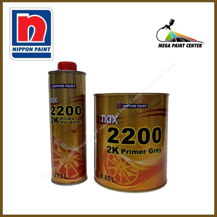CODhlnzrt Nippon Nax 2200 2K Primer Grey with Hardener 1lit (PRI 3629