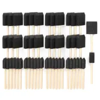 Foam Paint Brushes, Includes 50 Sponge Brushes, 25 x 1 Inch Brushes and 25 x 2 Inch Brushes, for Painting