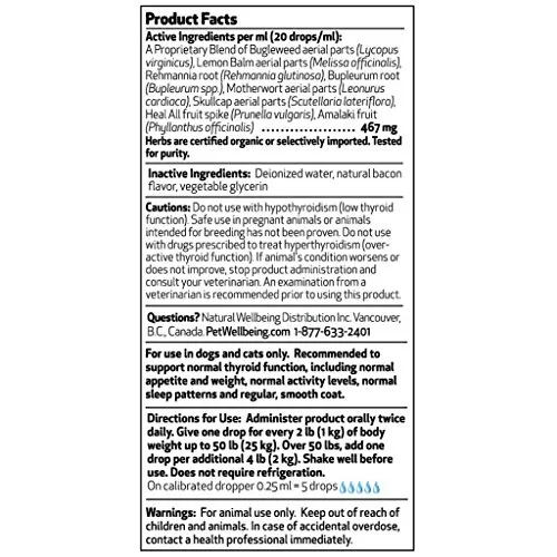 [PREORDER] Pet Wellbeing Thyroid Support Gold for Cats Natural Support for Feline Thyroid