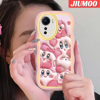 JIUMOO เคสสำหรับ Vivo Y35 Y16 5G Y56 5G เคสลายการ์ตูนสัตว์สีชมพู3D ดีไซน์ใหม่คอลอร์เวฟเดอร์นุ่มเคสมือถือกันกระแทกแบบใสสร้างสรรค์เคสโปร่งใสลายกล้องถ่ายรูปซิลิก้าเจลฝาครอบป้องกัน