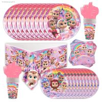 ✙♘♂ Cry Babies Party Supplies Childrens Birthday Decoration Girls Paper Cups Plates Napkins for Kids Birthday Party Decor Supplies