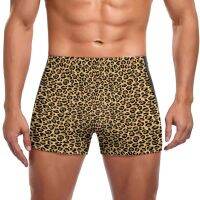 Classic Leopard Swimming Trunks Animal Spots Print Pool Large Size Swim Shorts Fashion Quick Dry Male Briefs Swimwear