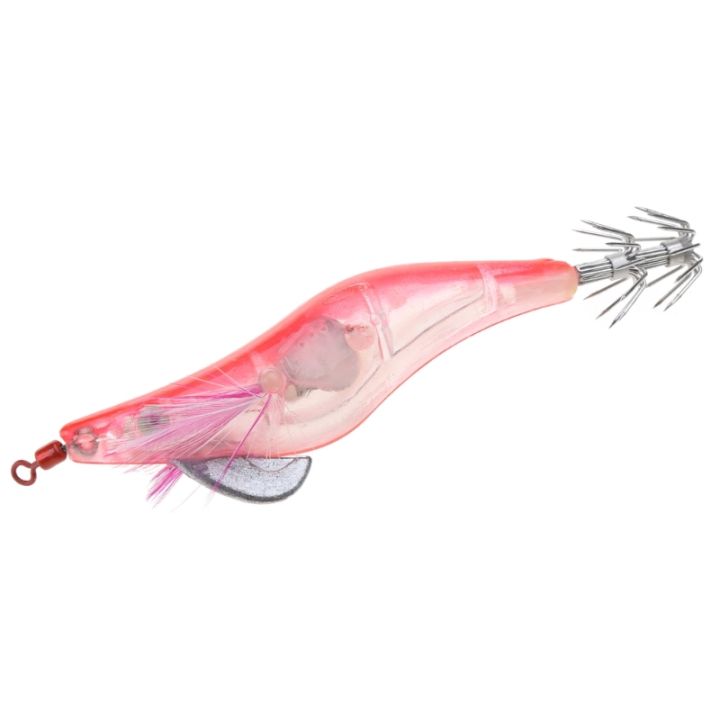 เหยื่อปลาหมึกกุ้งลูมิเนียสอิเล็กทรอนิกส์มีไฟ-led-เหยื่อปลอมปลาเหยื่อล่อเหยื่อตกปลาหมึกเคลื่อนที่ไปมากลางคืน
