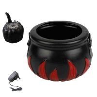 Halloween Mist Maker Fogger,Witch Cauldron Fog Maker Water Pond Fog Machine with 12 Color Changing LED Light