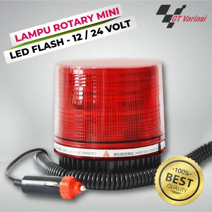 Lampu Rotator Mobil Ambulance Motor Patwal Led Mini Rotary Blitz Strobo Kuning Volt Volt