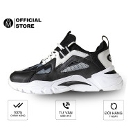 Giày sneaker nam MĐ G554 phản quang, phối màu trắng đen cá tính thumbnail