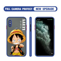 เคสสำหรับ Xiaomi Redmi Note 6 Pro Note6ลายการ์ตูนน่ารัก (หนึ่งชิ้น) เคสโทรศัพท์มีน้ำค้างแข็งโปร่งใสคู่ Luffy ดีไซน์ Zoro BROOK Sanji กรอบหลังเต็มรูปแบบกันกระแทกเคสป้องกันกล้อง