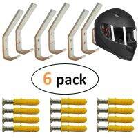 6 Motorcycle Helmet Holder Man Cave Storage Helmet Hanger Rack Wall Mount Garage