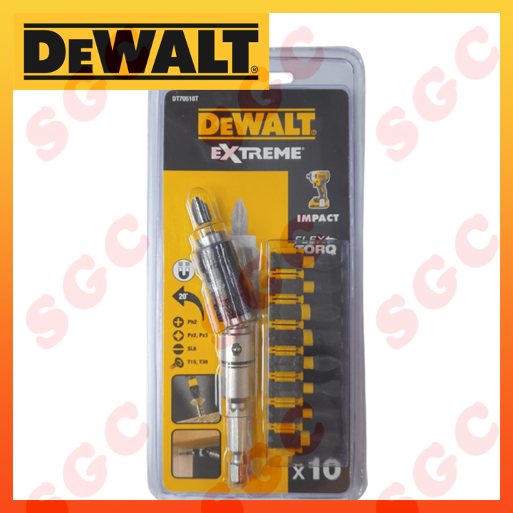 dewalt-dt70518t-dewalt-ชุดดอกไขควง-10-ชิ้น-พร้อมหัวจับดอก-dewalt-ดอกไขควง-10-ตัวชุด-พร้อมหัวจับดอก-dewalt-ชุดดอกขันสกรู