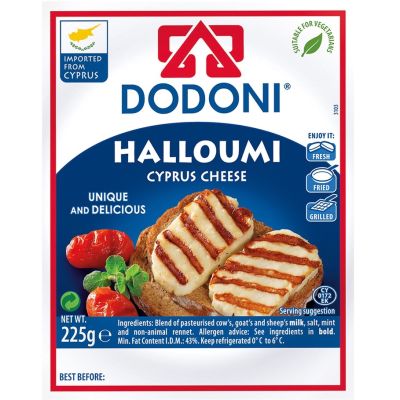 🔖New Arrival🔖 โดโดนี ชีสฮาลูมี 225 กรัม - Dodoni Halloumi Cheese 225g 🔖