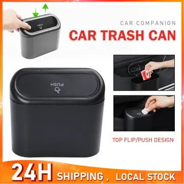 Car Door Side Garbage Bin Multi-function Universal Trash Can Portable Mini Car  Garbage Can (Black) 