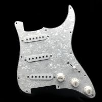 Single Coil Alnico Electric Guitar Pickguard Pickups AlnicoLoaded Prewired 11 Hole SSS Red/White Pearl White Guitar Accessories