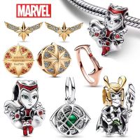 NEW 2023 Disney Doctor Strange Captain Marvel Charms 925 Sterling Silver Original Charms Fit Pandora Bracelet DIY Jewelry Making